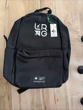 LRG Black Men's Everyday Backpack with White Logo